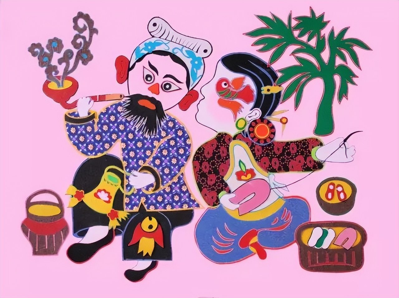 幼儿园手工制作民族人物布贴画DIY环创布置中国风装饰画工厂直销-阿里巴巴