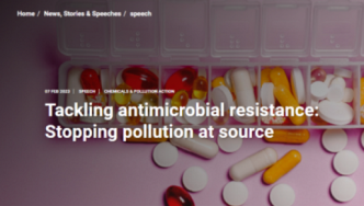 英格尔·安德森：对于抗微生物药物耐药性：从源头上阻止污染 | UNEP新闻发布会