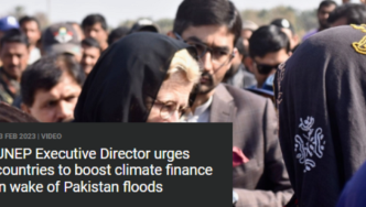 联合国环境署执行主任敦促各国在巴基斯坦洪灾后增加气候融资
