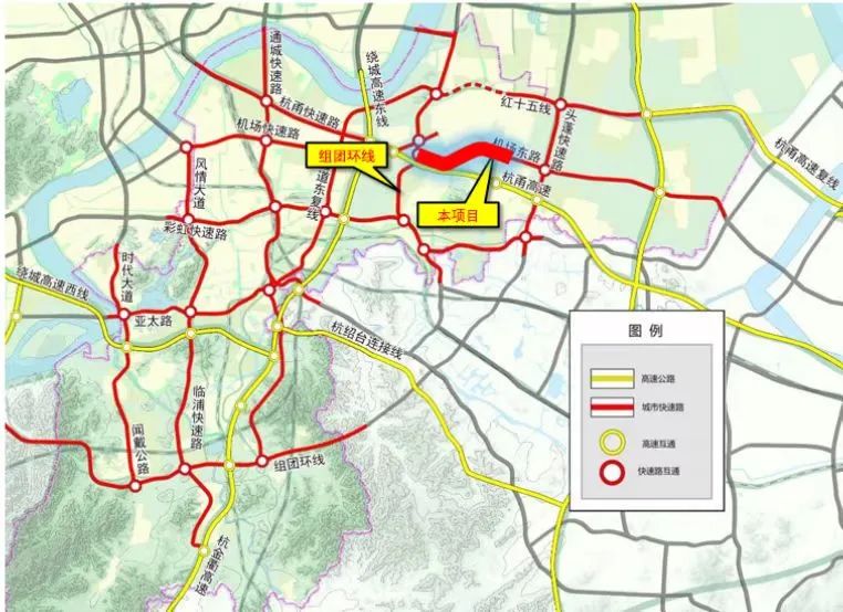 杭州彩虹快速路规划图图片