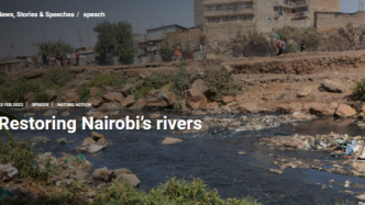 环境署执行主任致辞肯尼亚内罗毕河流委员会启动仪式