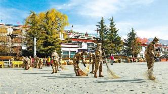 西藏拉萨市开展爱国卫生“城乡清洁日”活动速写