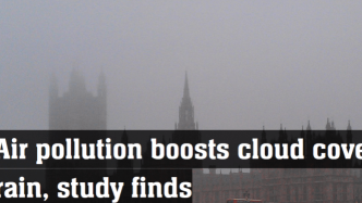 研究发现，空气污染促进了云层覆盖，但减少了雨水