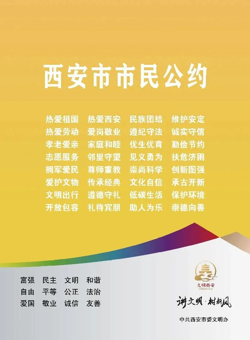 文明城市公益广告丨西安市市民公约