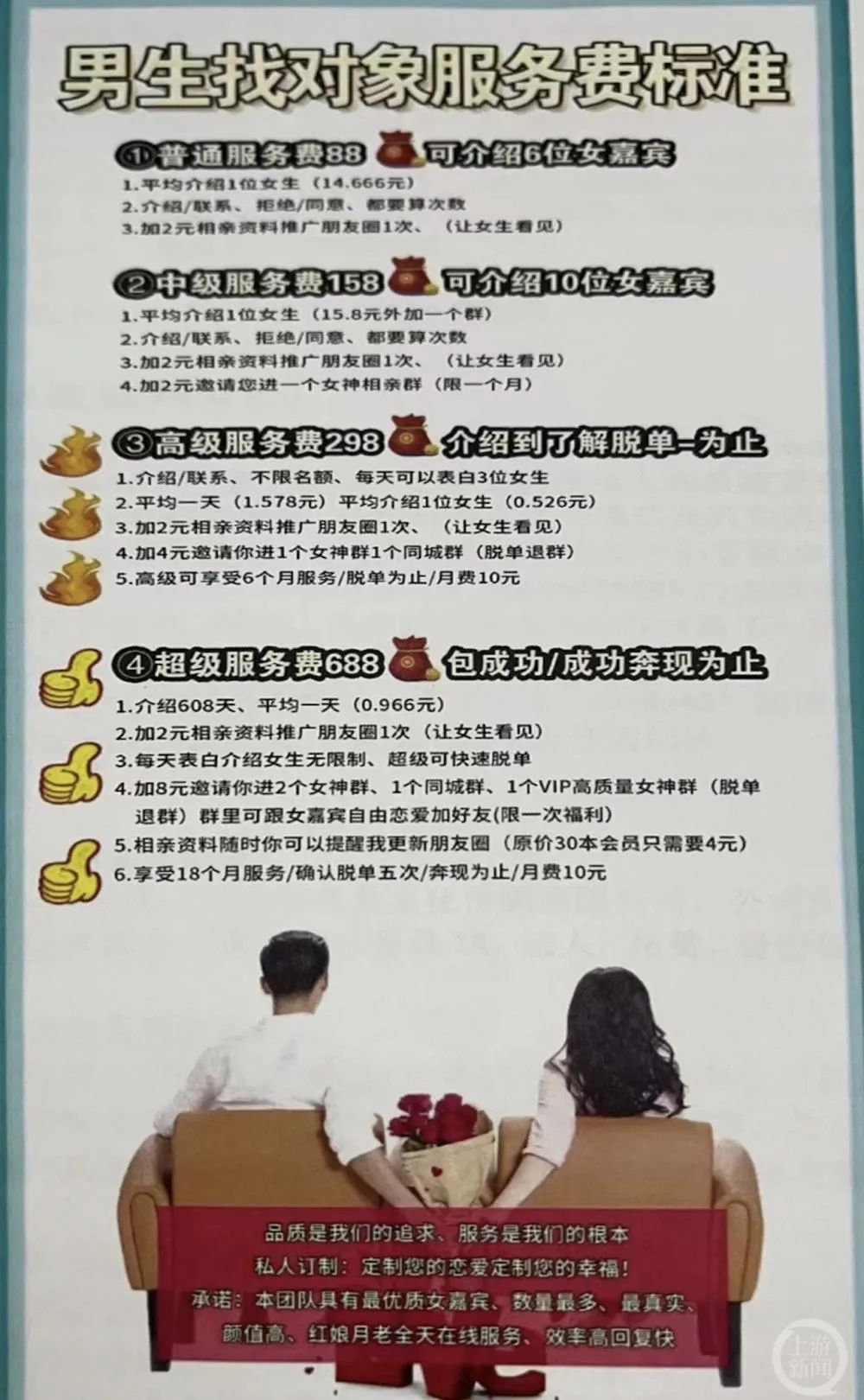 婚介所收费价目表图片图片