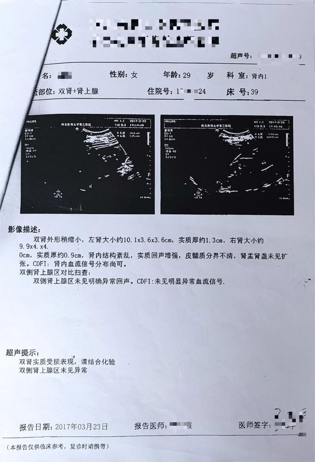 肾衰竭诊断书图片