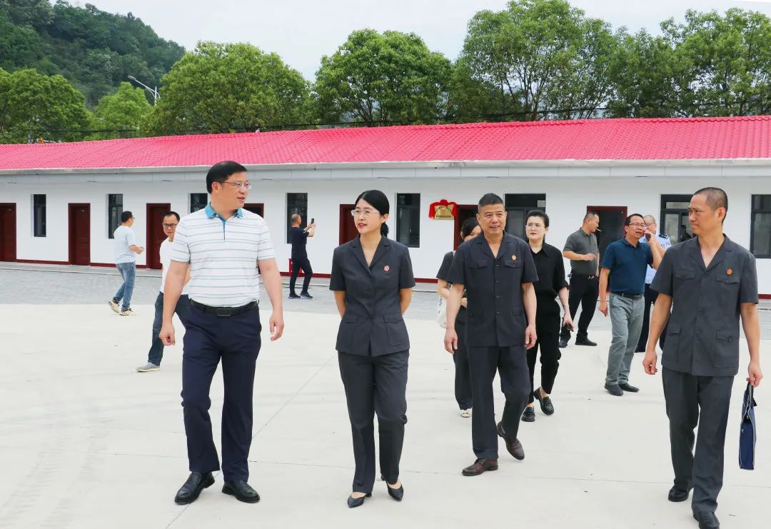长泰法院党组书记,院长蔡小兰,林墩办事处党委书记汪志彬,以及区农村