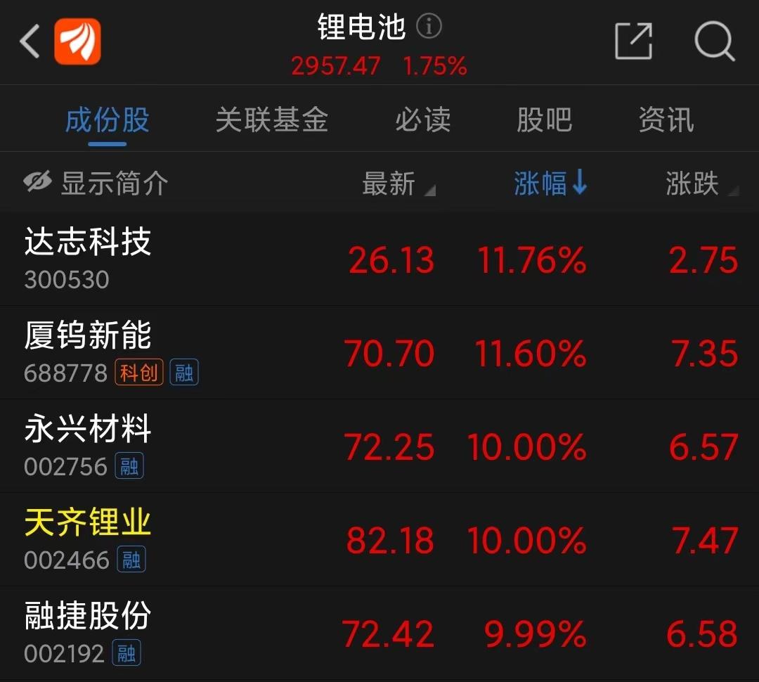 千亿巨头涨停，锂电股王者归来？_澎湃号·湃客_澎湃新闻-The Paper
