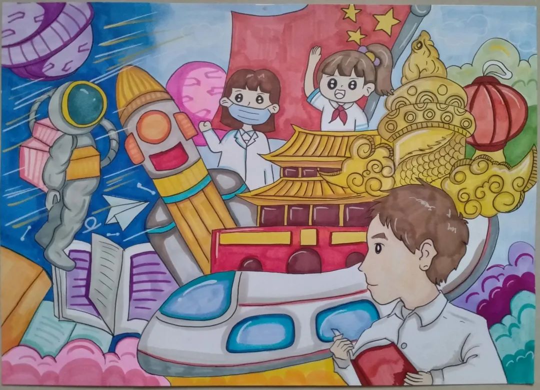 张懿轩(上海市毓秀学校)少年强则中国强张莫熙(上海市毓秀学校)敬礼!