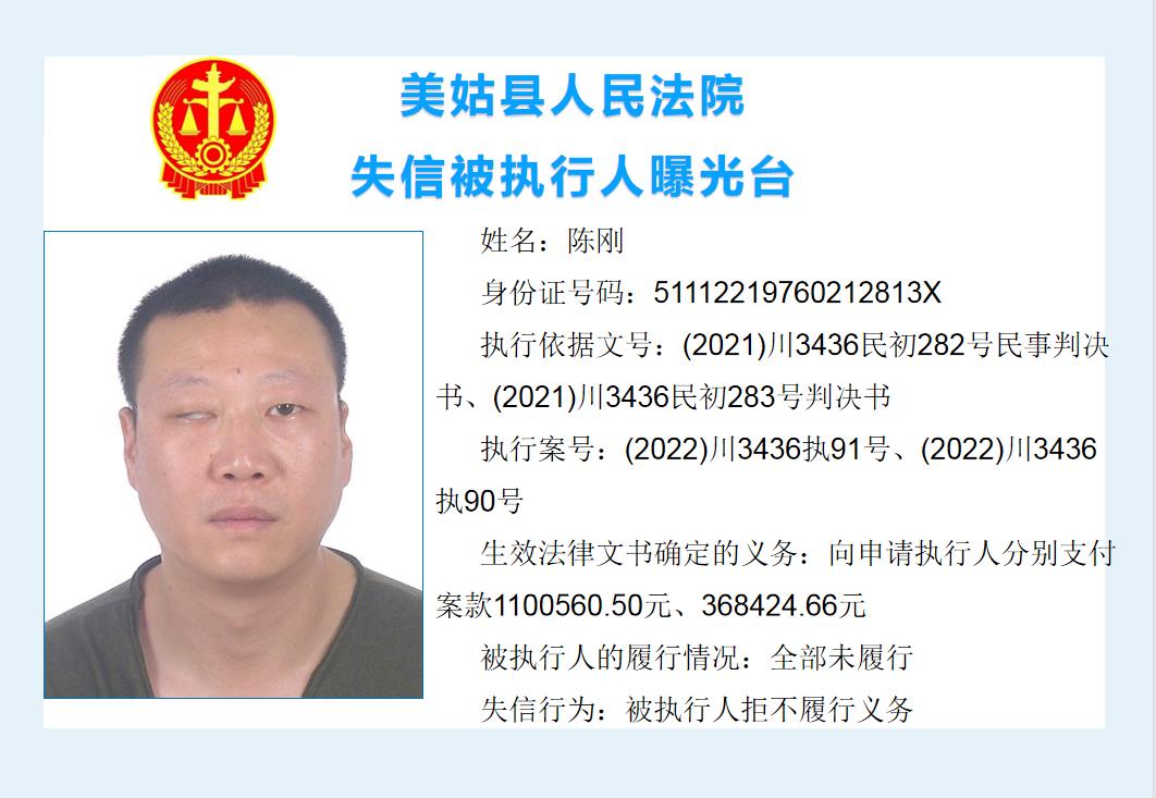 失信大曝光||美姑县人民法院关于发布部分失信被执行人信息的公告