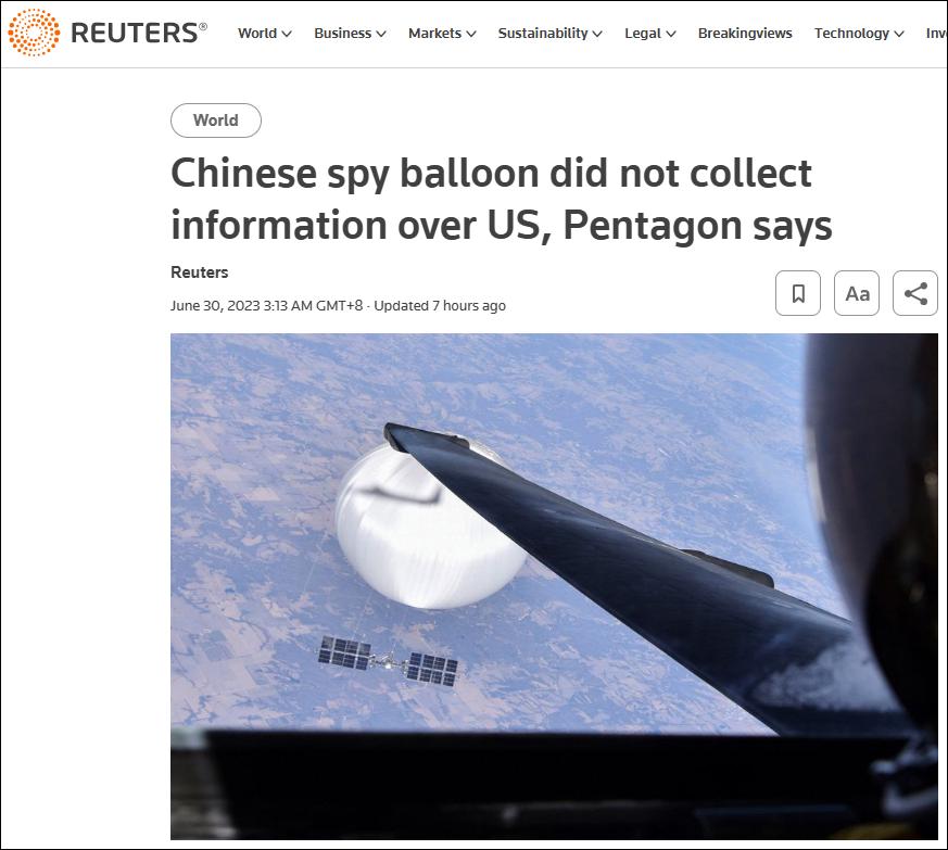美承认中国无人飞艇没有收集情报_如何收集犯罪情报_晓情报大收集