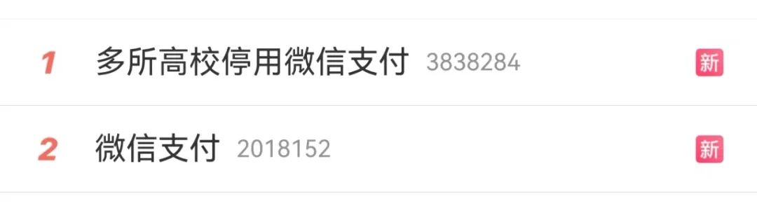 多家高校下月起停用微信支付_李健回应妻子被热搜_微博今日热搜榜高校