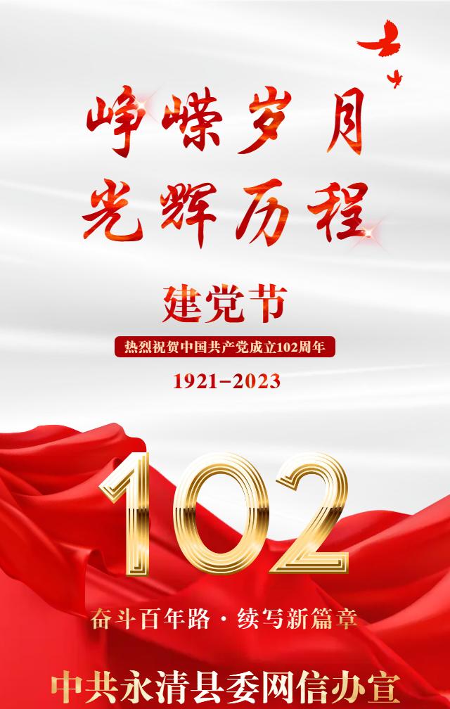 7月1日建党节海报峥嵘岁月光辉历程