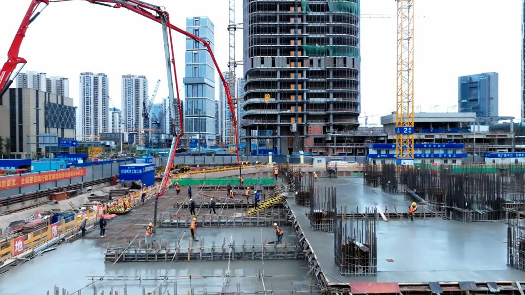  天府新区建工大厦项目地下室主体结构全部完成(图2)