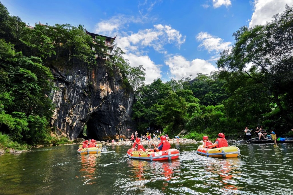 长汀漂流图片