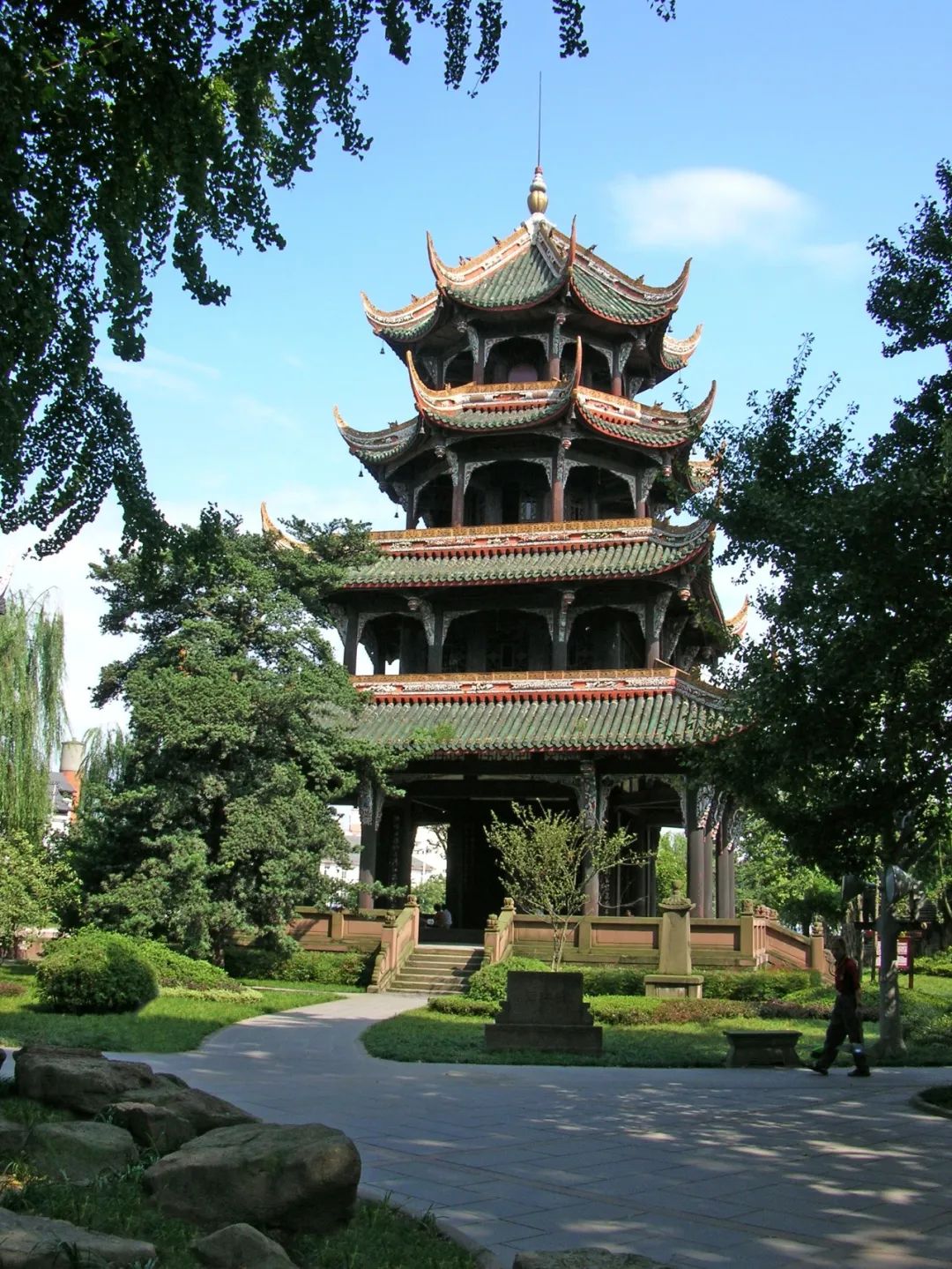 望江楼古建筑群，开了