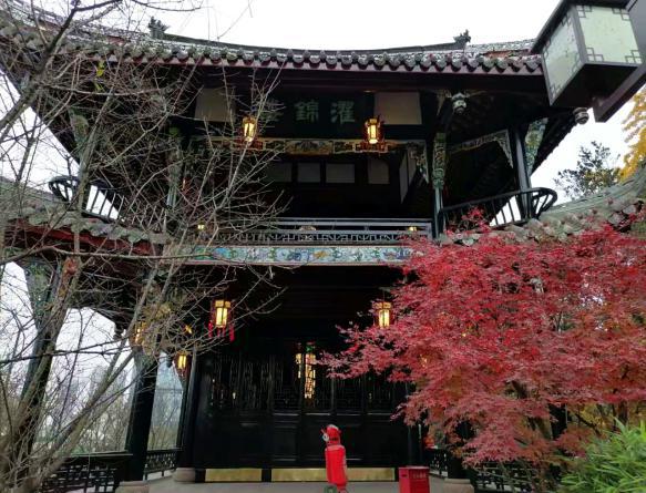 望江楼古建筑群，开了