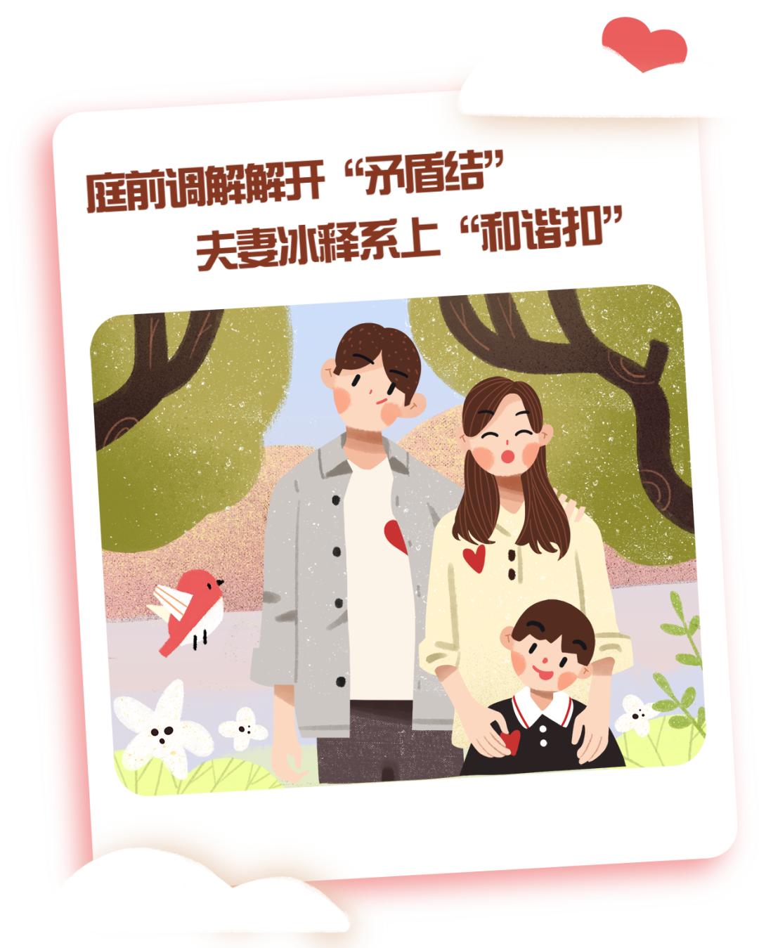 庭前调解解开“矛盾结”，夫妻冰释系上“和谐扣”