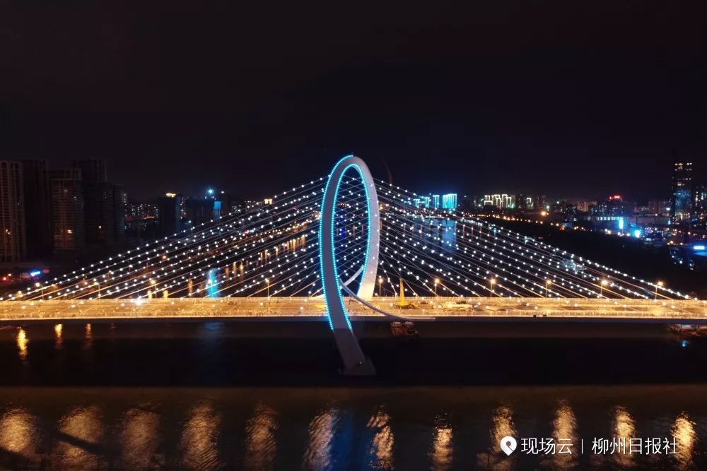 柳州白沙大桥夜景图片