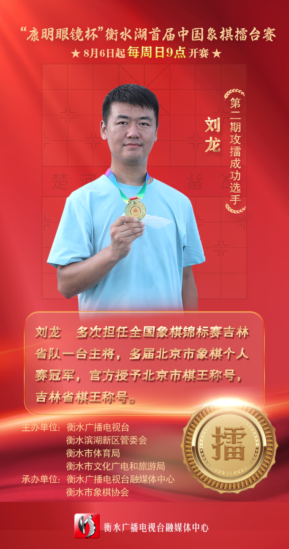 "康明眼镜杯"衡水湖首届中国象棋比赛第二期攻擂成功选手:刘龙_澎湃号