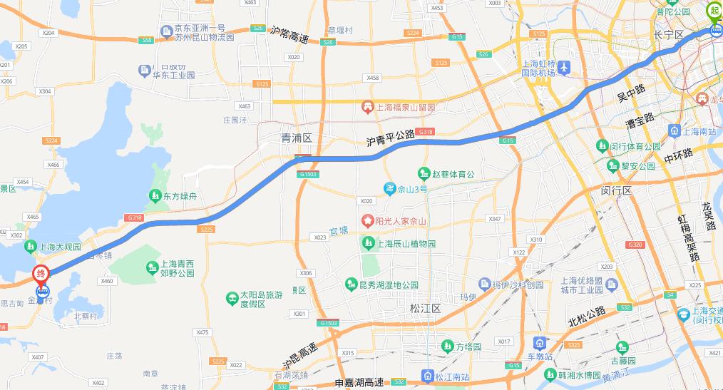 上海示范区1路线路图图片