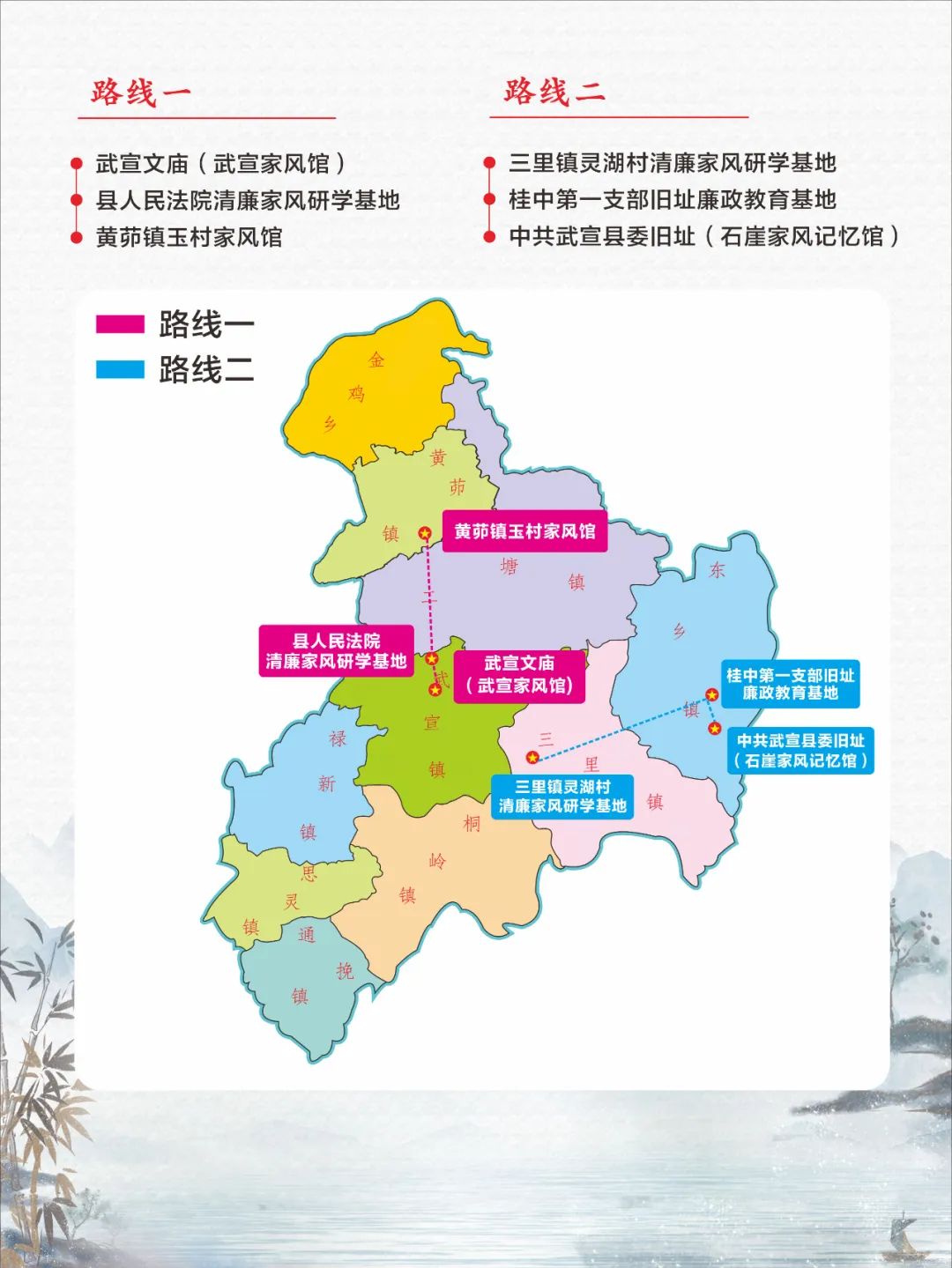 武宣县清廉家风研学线路推介