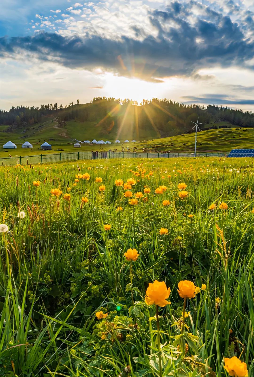 在萨依恒布拉克的怀抱里,和当地草原游牧村落的哈萨克族孩子一起,当