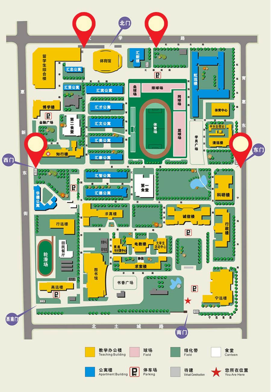 河北经贸大学校内地图图片