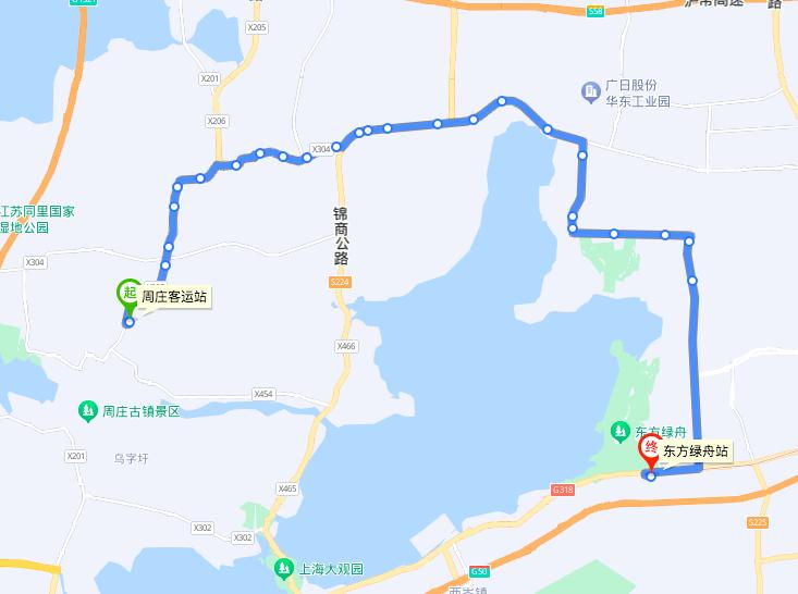 50票价:1-6元示范区7路黎里旅游集散中心68朱家角游客服务中心线路
