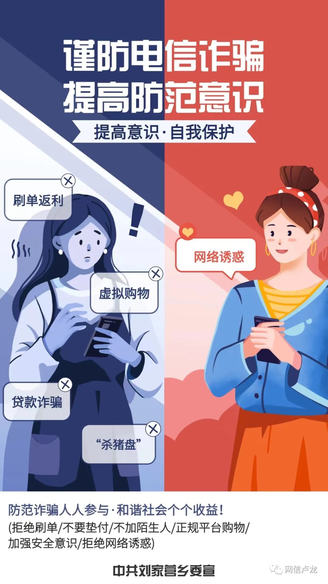 【网络普法】原创海报|谨防电信诈骗 提高防范意识