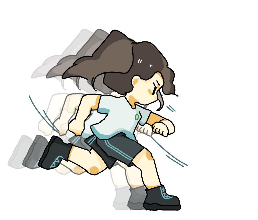 摆臂,步幅"这是一场持久的耐力战田径场上,起跑线前(左右滑动为小江助