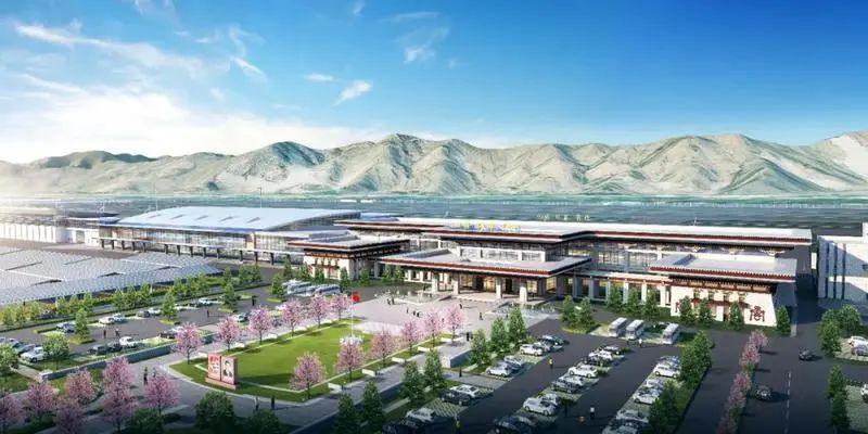 拉萨贡嘎机场t1和t2航站楼整体改扩建工程 t1航站楼完成主体封顶