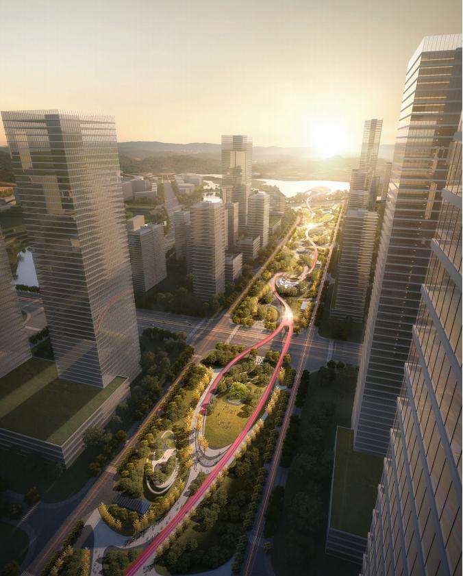 建设加速度!鸟瞰梅溪湖超级中轴