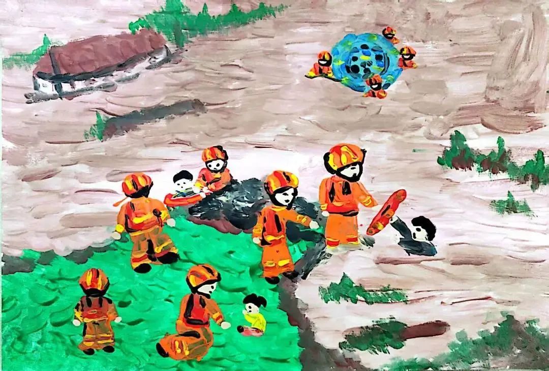 "想象力大爆炸·童心绘"——湖里大队圆满完成"小小消防员"绘画作文