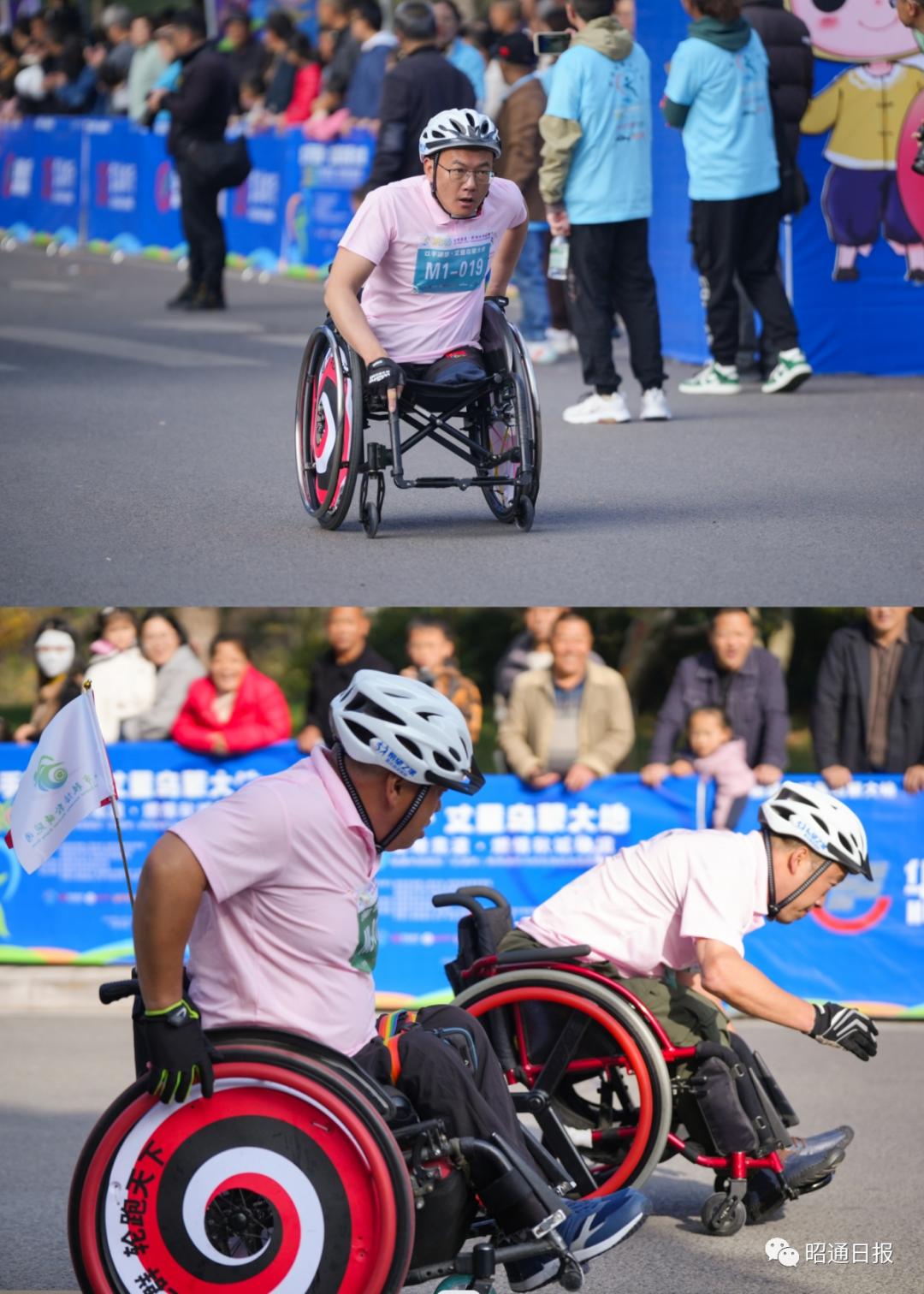 站在起跑线上那一刻你们已超越了自己云南昭阳首届轮椅马拉松开赛