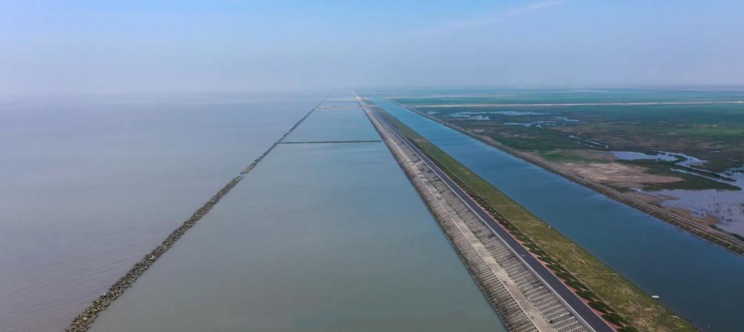 上海滩涂治理史上最大项目华建集团上海市水利院设计的横沙东滩促淤圈