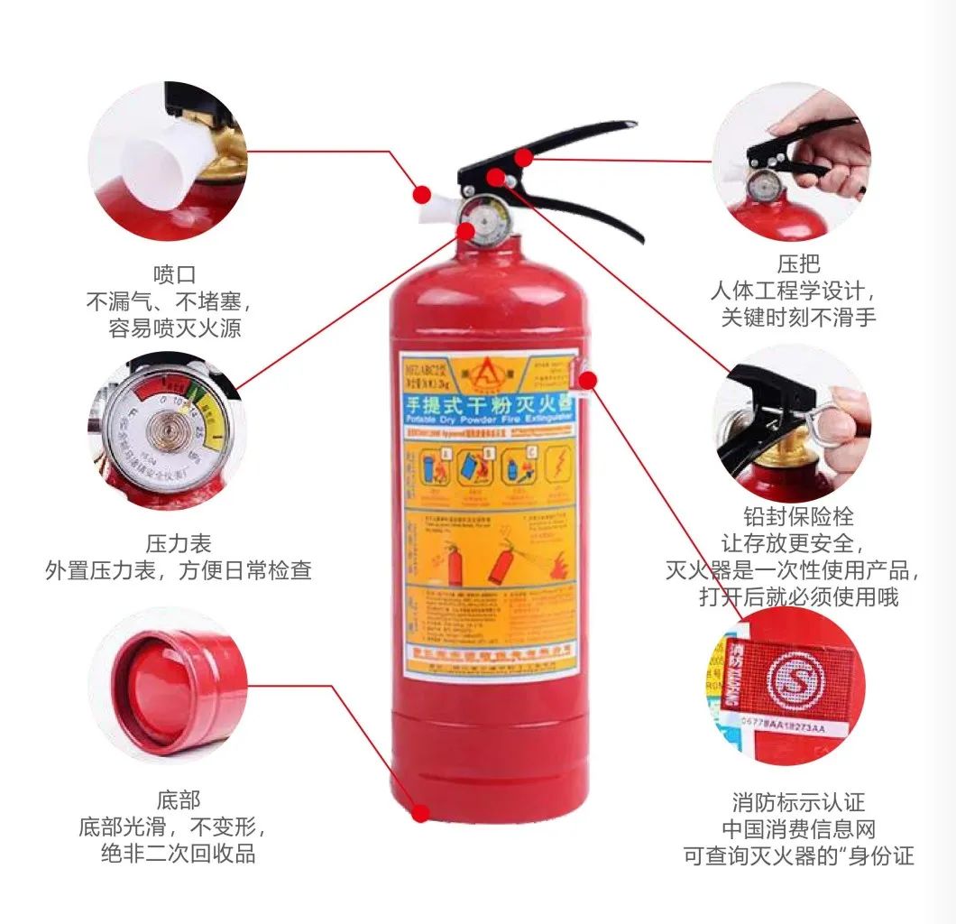 02 现场测试辨"真假"充装量大于3kg( l)的灭火器应配有喷射软管,钢