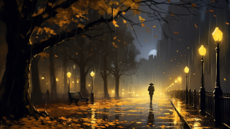 《秋夜思乡》：雨来风起，思念家乡的孤影