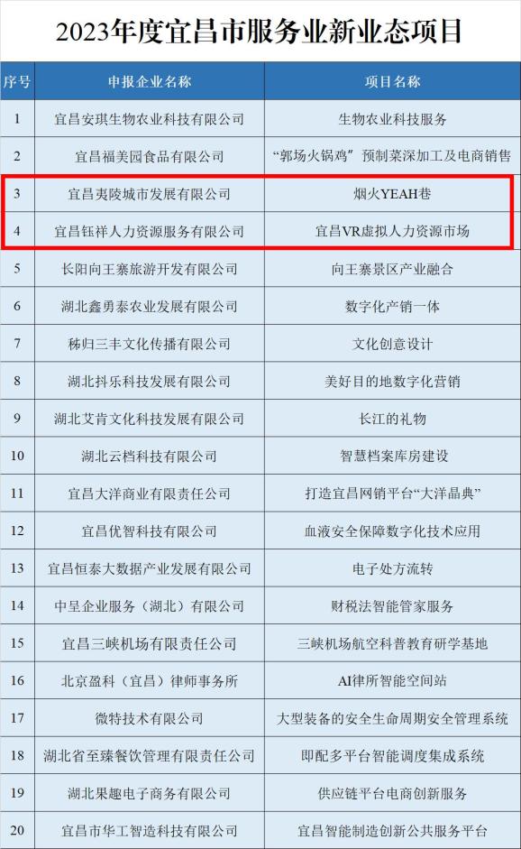 市服务业新业态项目评选网络投票通道正式开启！夷陵区两个项目进入评选项目详情介绍如下申报企业名称：宜昌