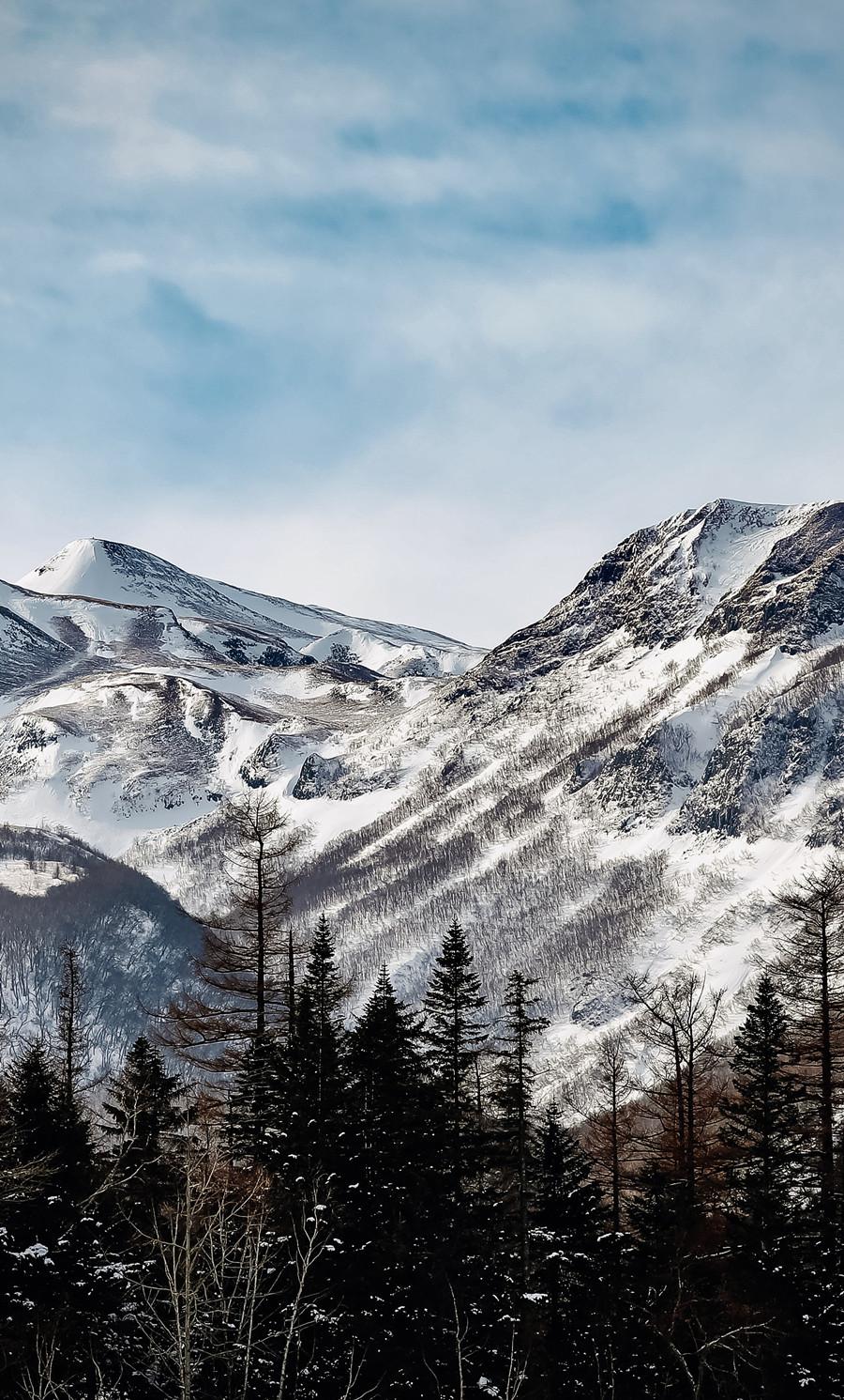 长白山雪景手机壁纸图片