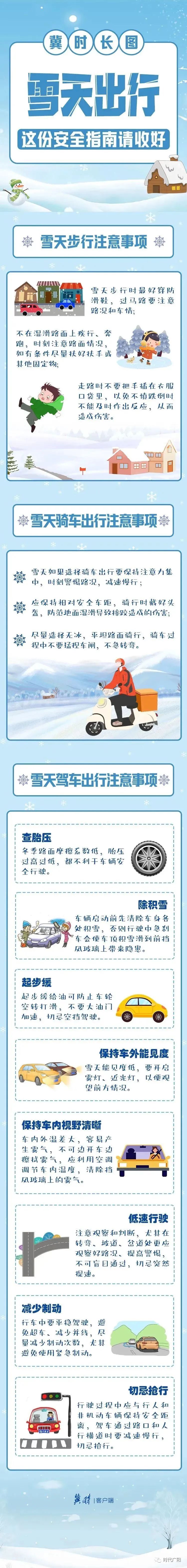 温馨提示雪天出行这份安全指南请收好