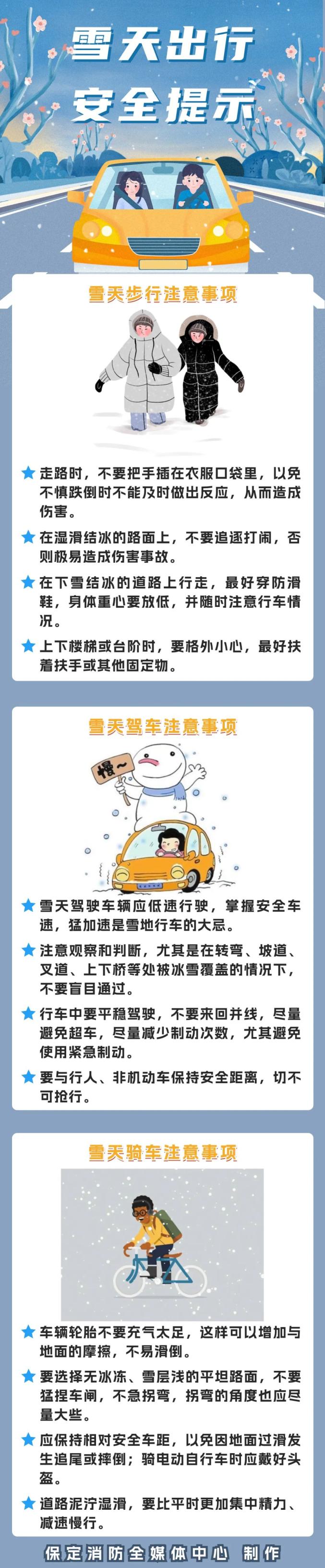 【消防小课堂】雪天出行安全提示_澎湃号·政务_澎湃新闻-the paper