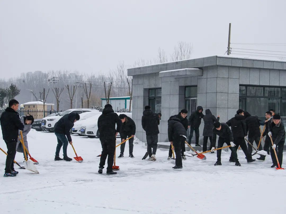 以雪為令迎雪而行饒陽縣人民法院開展掃雪除冰行動