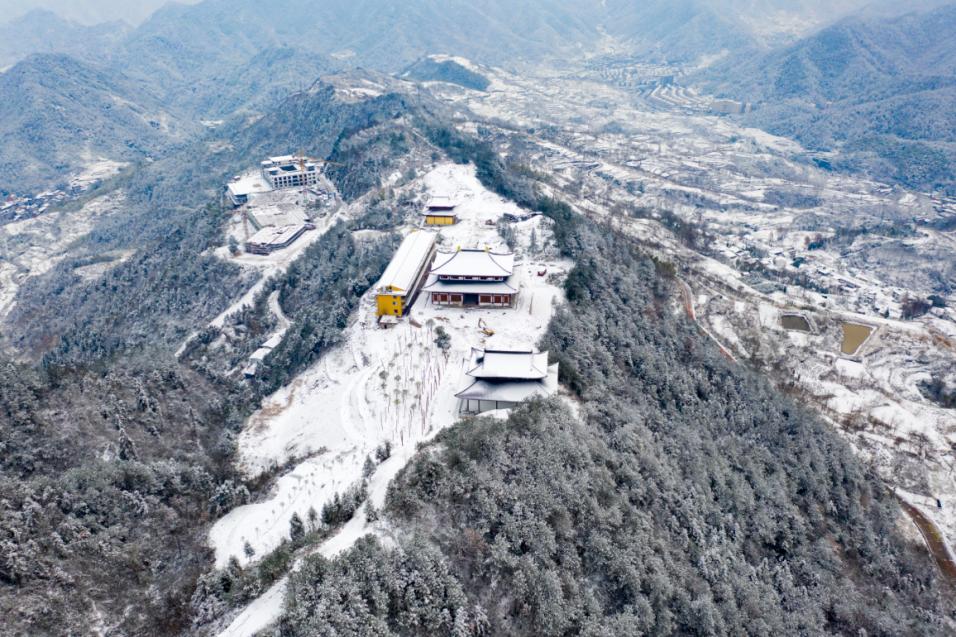 金华北山雪景图片