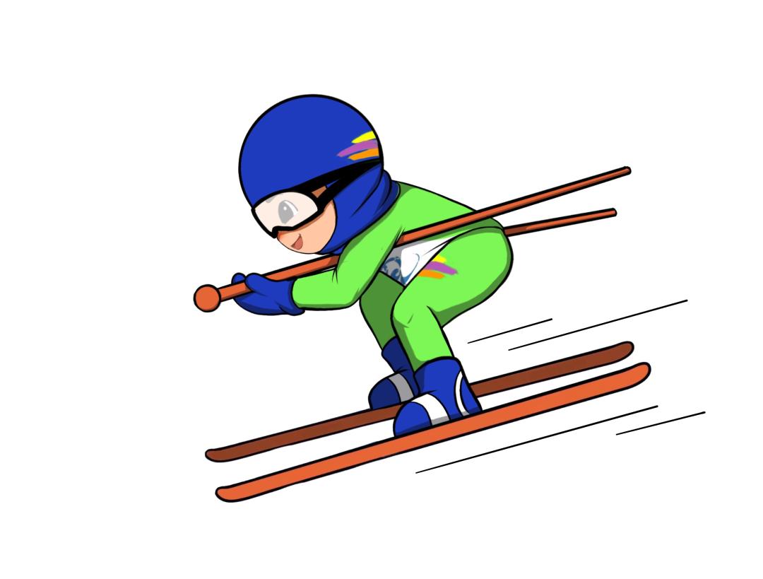 自由式滑雪漫画图片