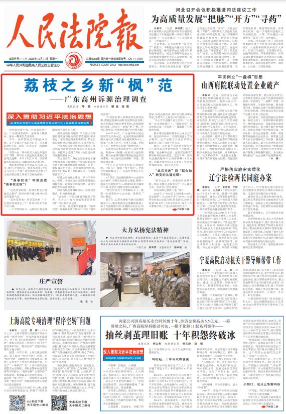 荔枝之乡新"枫"范—广东高州诉源治理调查_澎湃