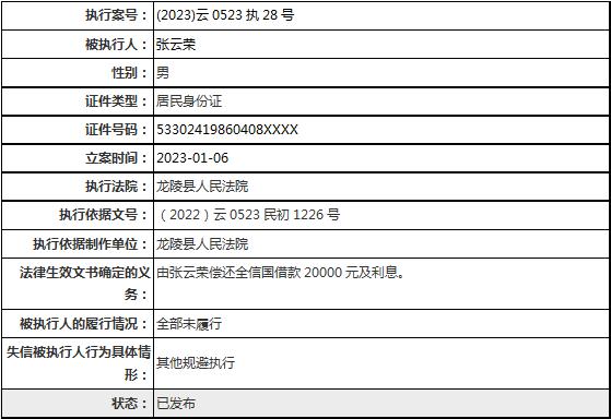 龍陵法院失信被執行人曝光臺(第三十九期)_澎湃號