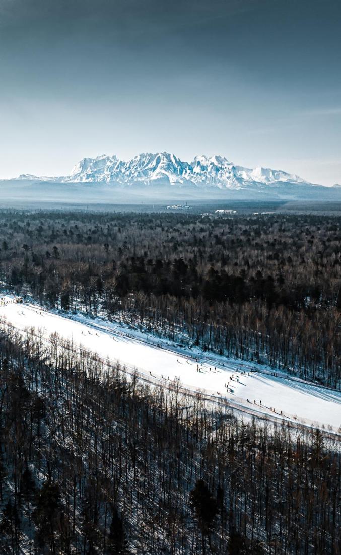 航拍长白山全景图片图片