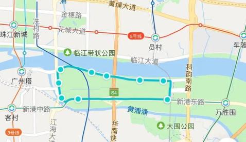 1,官洲地鐵站a口2,寰宇一路站3,廣州實驗室站4,生物島水墨園站5,寰宇