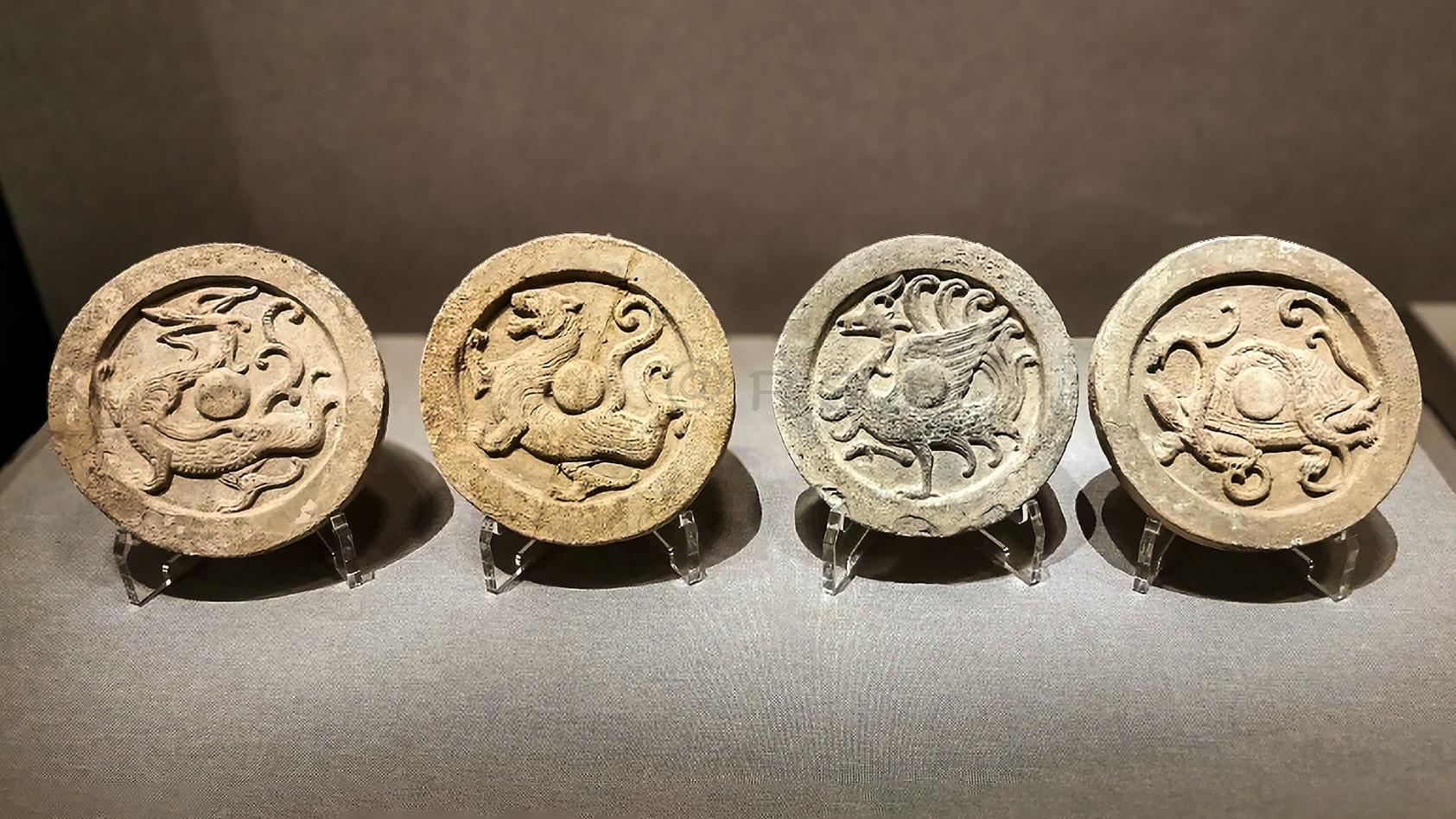 汉代“四神”瓦当：纹饰精美，栩栩如生丨河南博物院